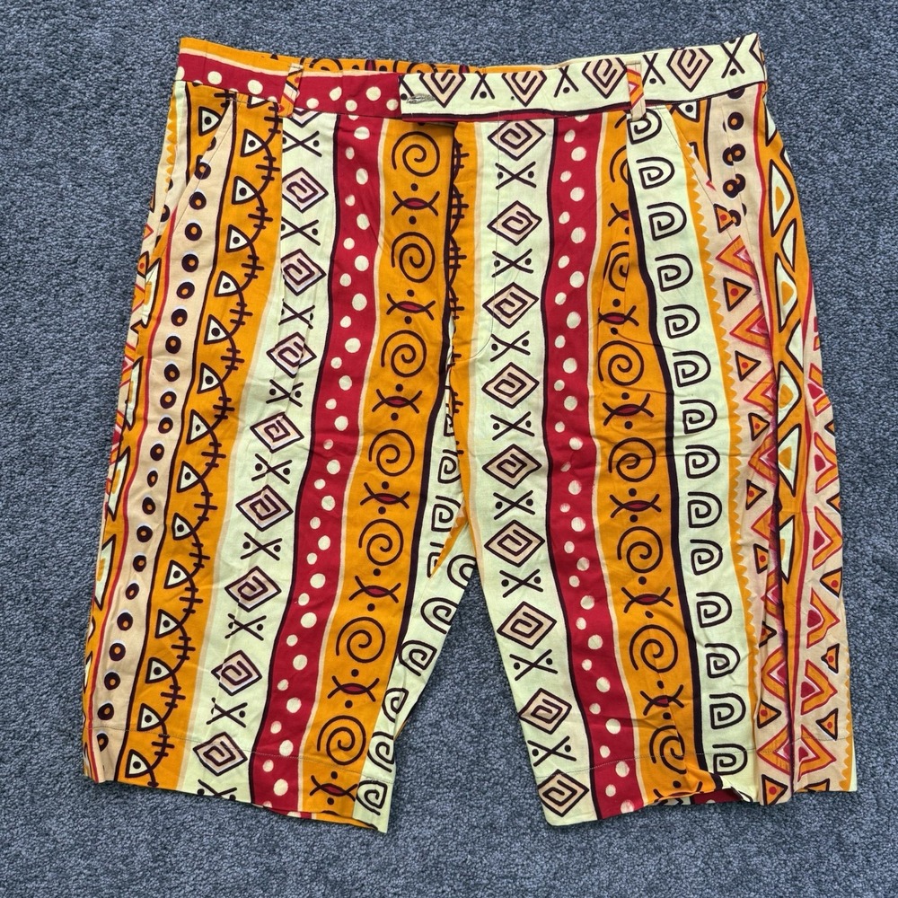 Mens Handmade 36 African Tribal Print Shorts Boho Festival Ethnic Dashiki Cool